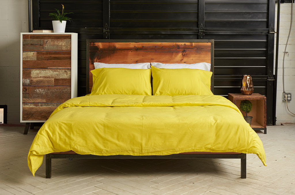 duvet cover | all nighter citron | metal bed | bedface