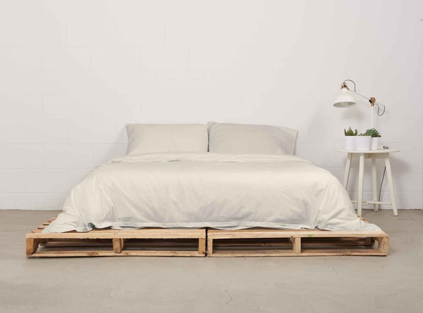 duvet cover | natural | pallet bed | bedface