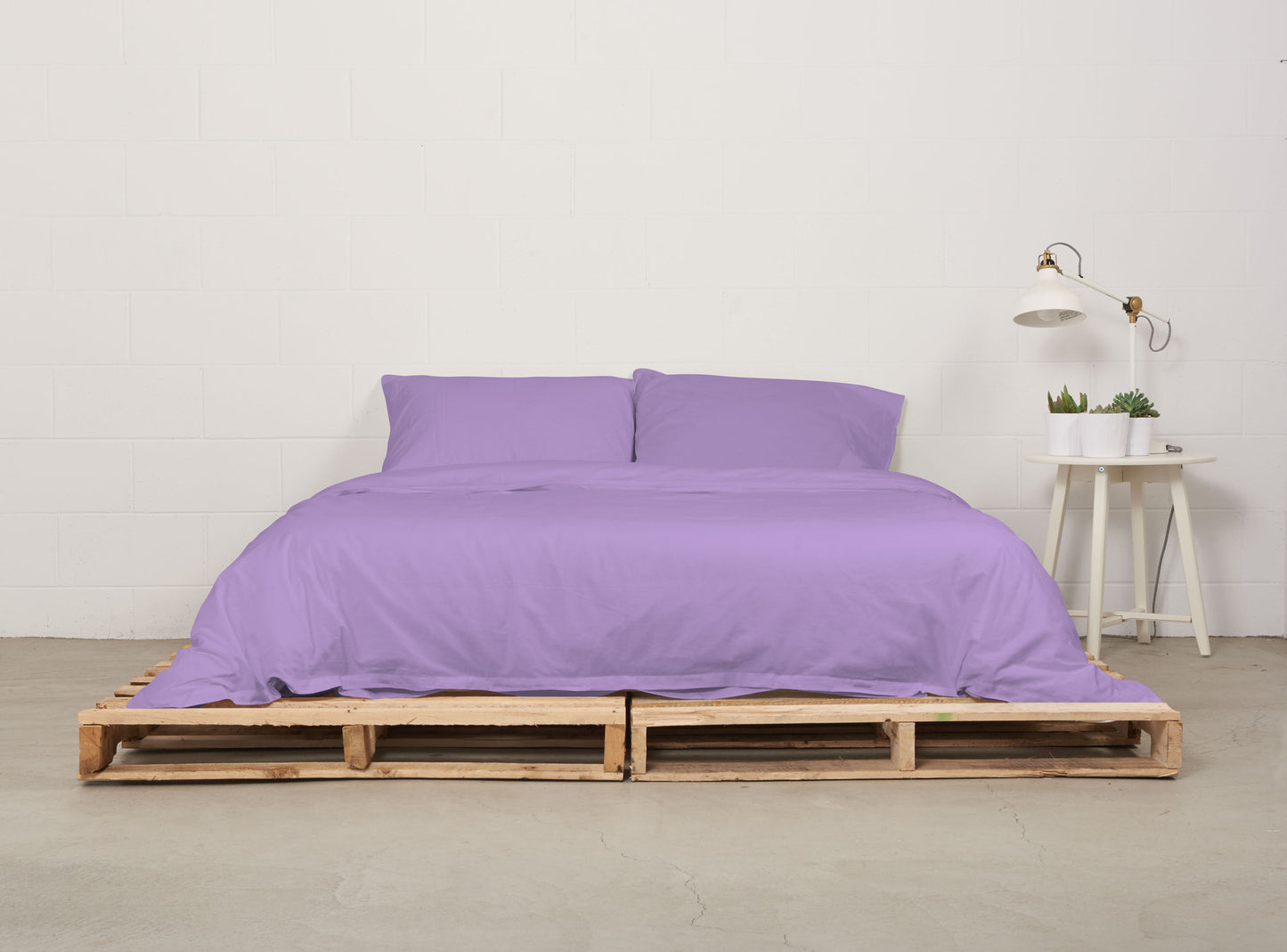 duvet cover | dreamy violet | pallet bed | bedface