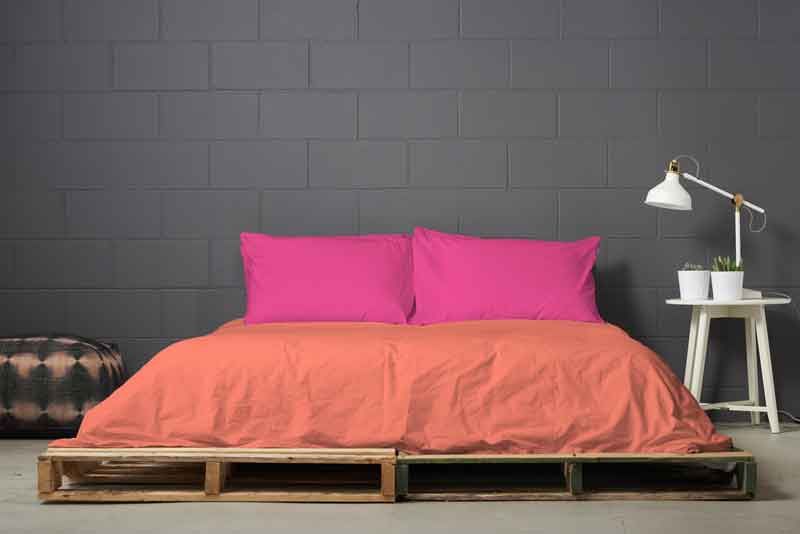 sleep set | peachy keen | pallet bed | bedface